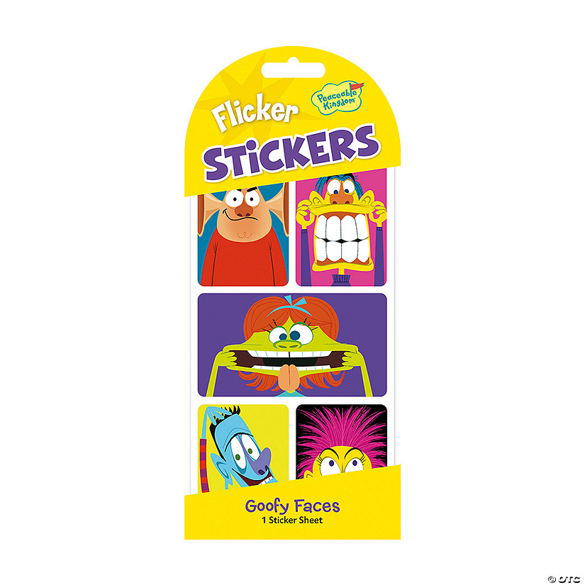 Goofy Faces Flicker Stickers: Pack of 12 Image