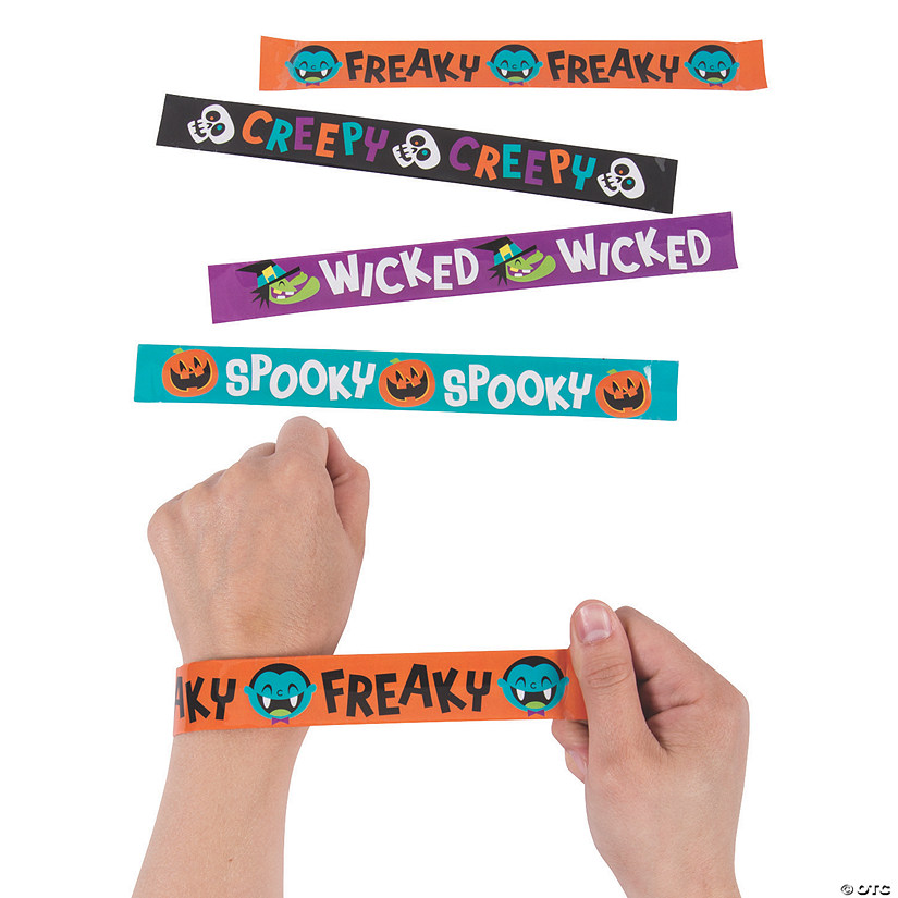 Goofy Ghouls Slap Bracelets - 12 Pc. Image