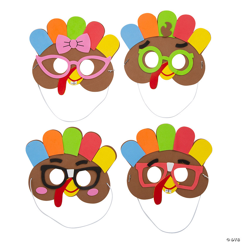 Goofy Turkey Mask Craft Kit - Makes 12 - Less Than Perfect Image