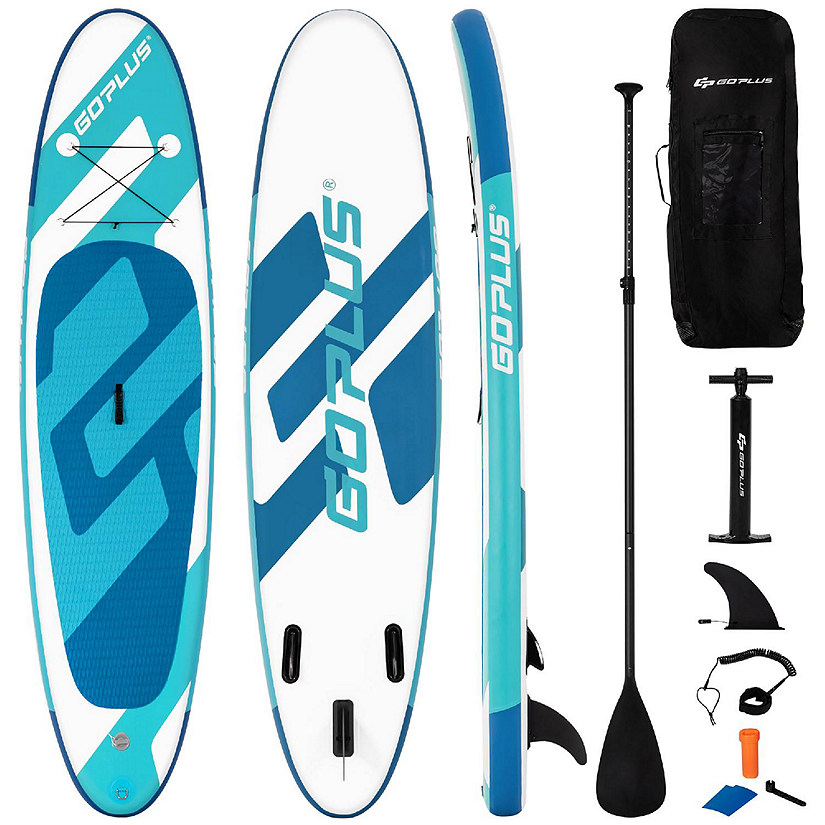 Goplus 11ft Inflatable Stand Up Paddle Board 6'' Thick W/ Aluminum Paddle Leash Backpack Image