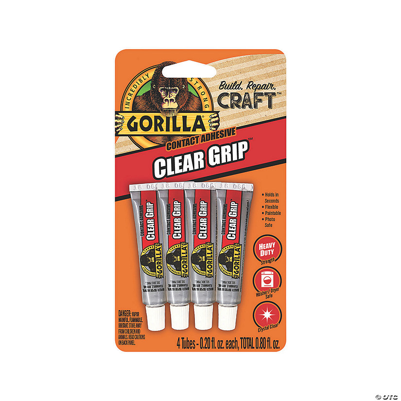 Gorilla Clear Grip<sup>&#174;</sup> Contact Adhesive Mini Tubes - 4 Pc. Image