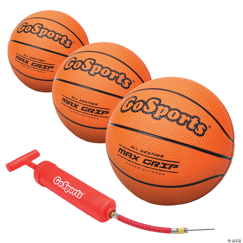 GoSports 5" Mini Basketball 3 Pack with Premium Pump Image