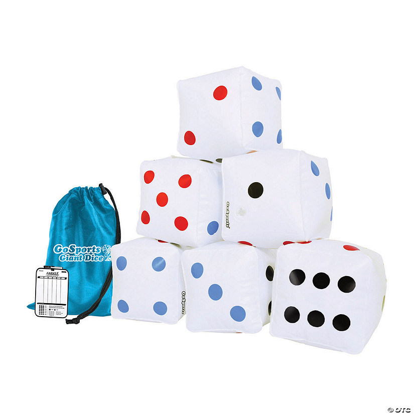 GoSports 6" Giant Inflatable Dice 6 Pack Oriental Trading