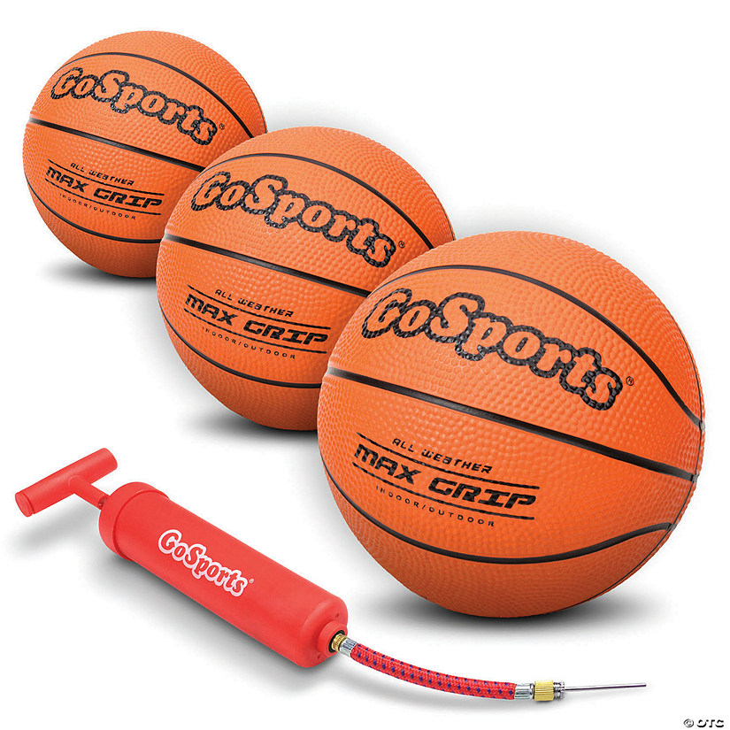 GoSports 7" Mini Basketball 3 Pack with Premium Pump Image