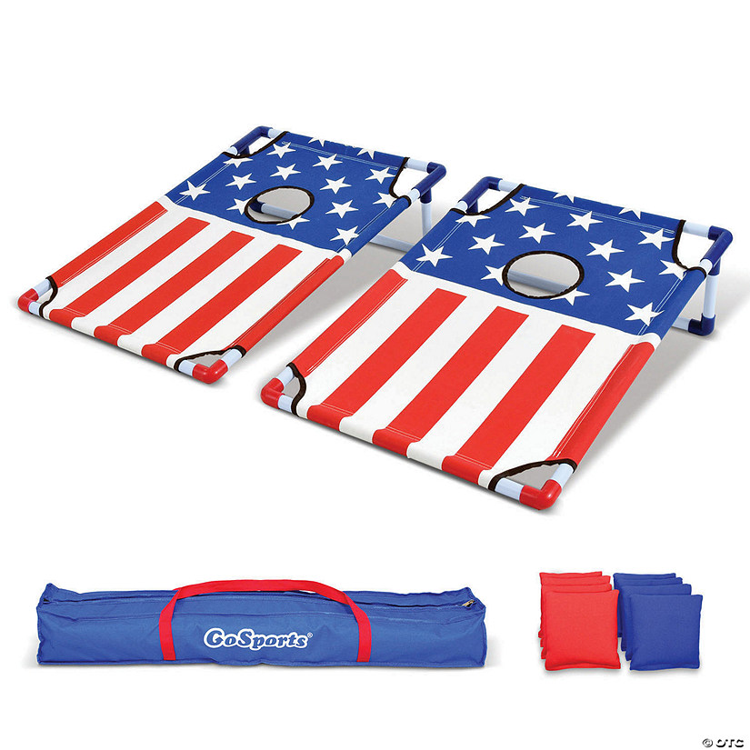 GoSports American Flag Portable Cornhole Game Set Image