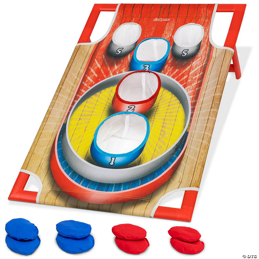 Gosports cornhole bean bag toss game - includes 1 target, 8 bean bags, and carrying case Image