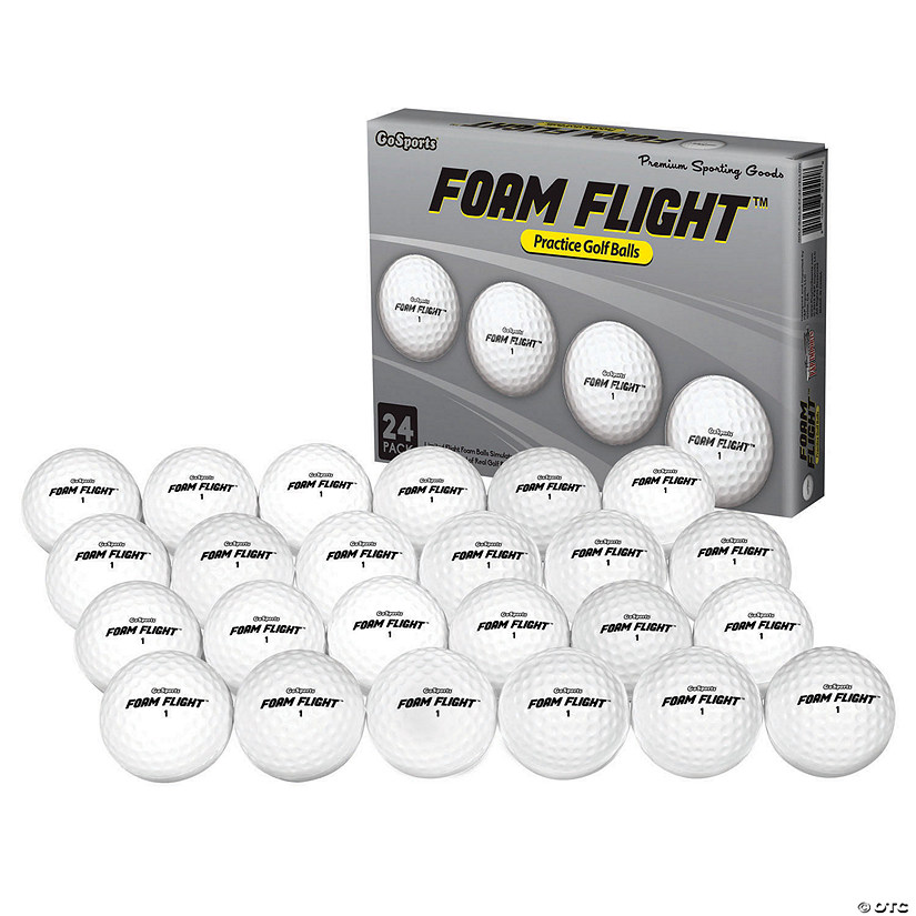 GoSports Foam Flight Practice Golf Balls 24 Pack - White Image