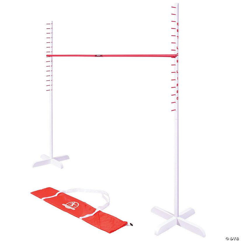 GoSports Get Low Limbo Premium Wooden Limbo Game, Sets up in Seconds - Fun for Kids & Adults, White, Red Image