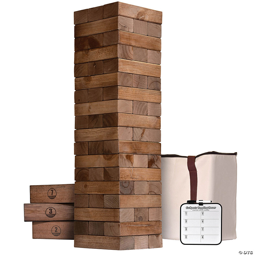 GoSports Giant Wooden Toppling Tower - Brown Image