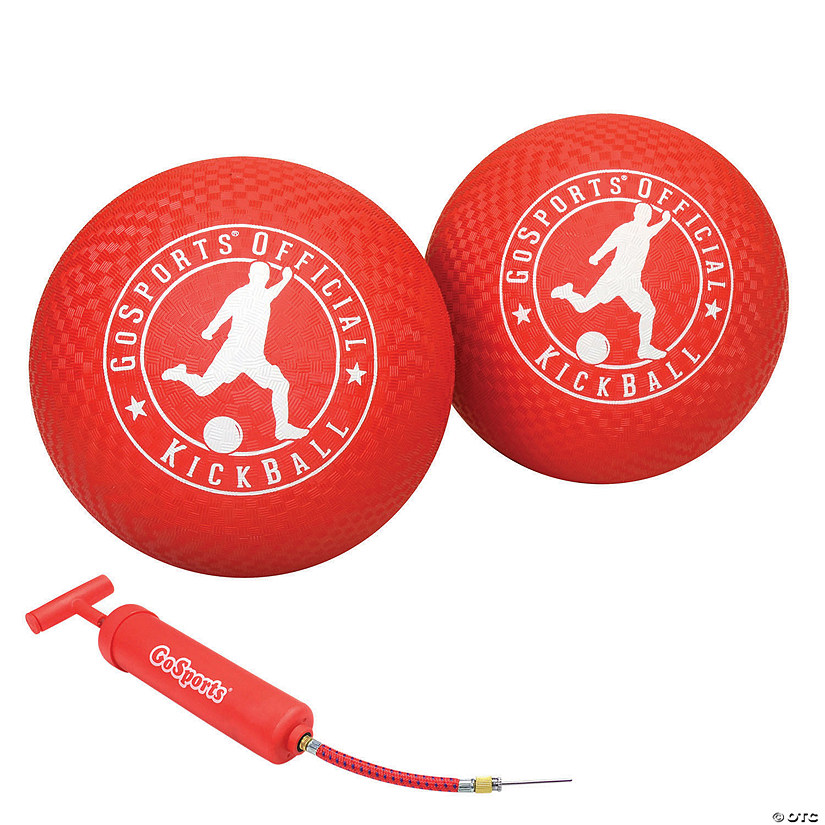 GoSports Official Kickball with Pump (2 Pack), 10" Image