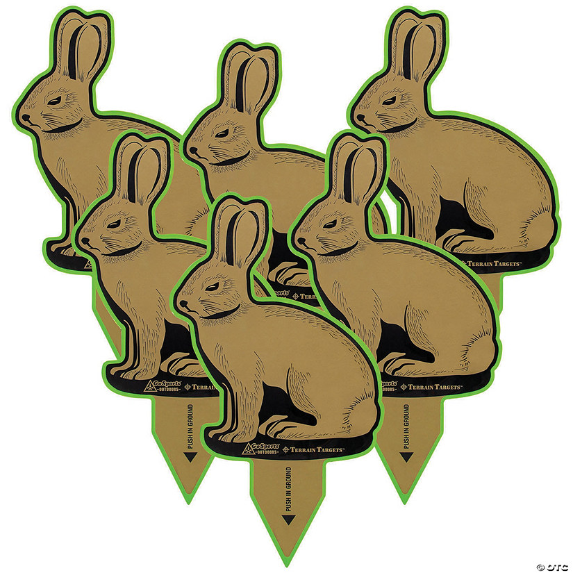 GoSports Outdoors Rabbit Terrain Targets, Reactive Shooting Range Targets with Neon Green VeriShot Confirmation, Great for Small Calibers Image