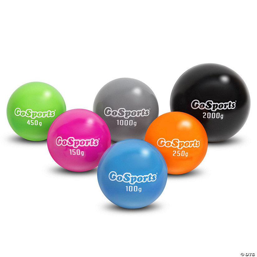 Gosports plyometric weighted balls for baseball & softball training 6 pack - variable weight balls to improve power and mechanics - elite set Image