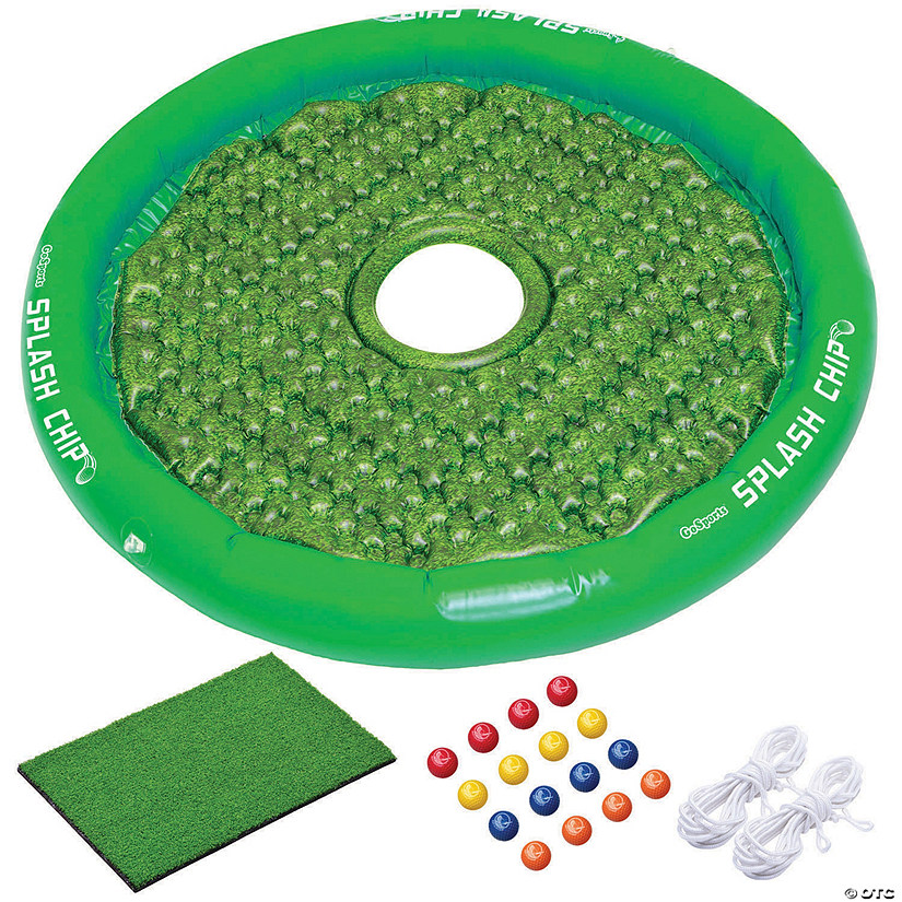 GoSports Splash Chip Floating Golf Game - Includes Chipping Target, 16 Foam Golf Balls, 1 Chipping Mat and Tethering Ropes Image