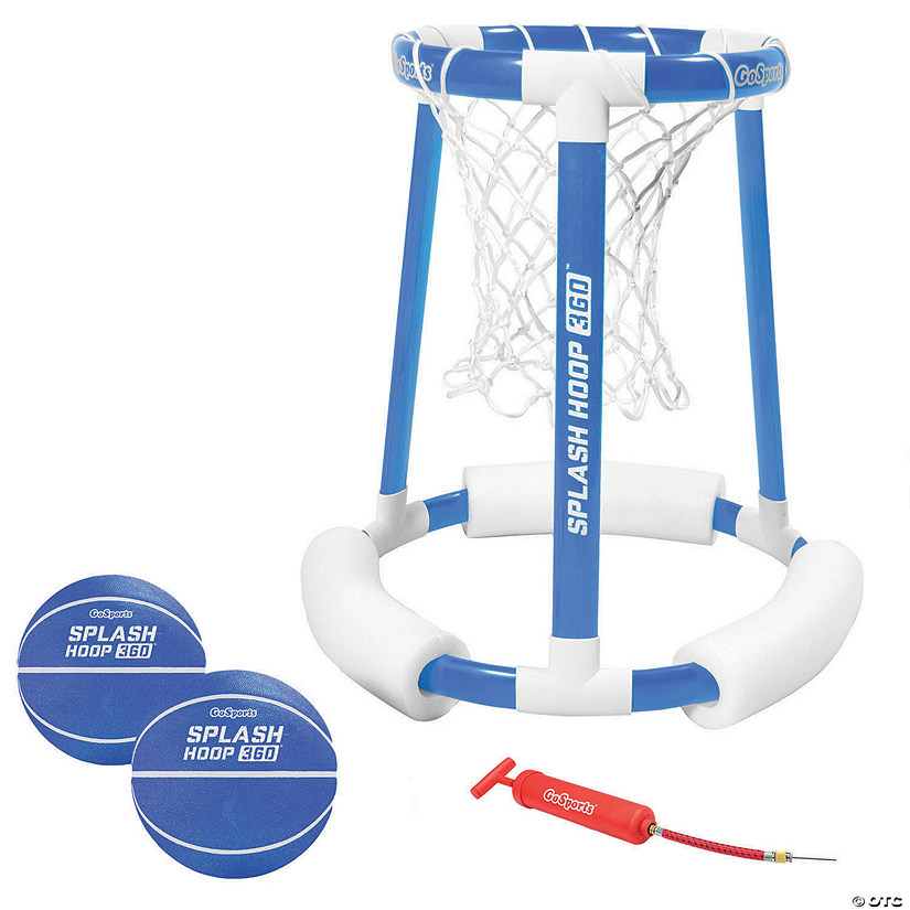 GoSports Splash Hoop 360 Floating Pool Basketball Game | Includes Hoop, 2 Balls and Pump Image