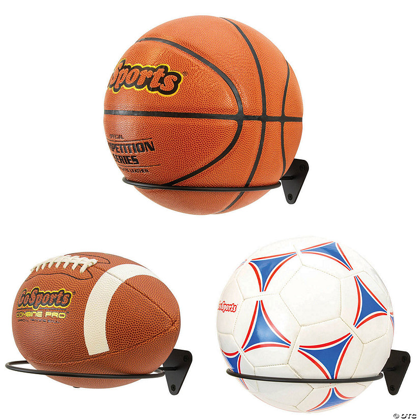 GoSports Wall Mounted Ball Stand Holder - 3 Pack Image