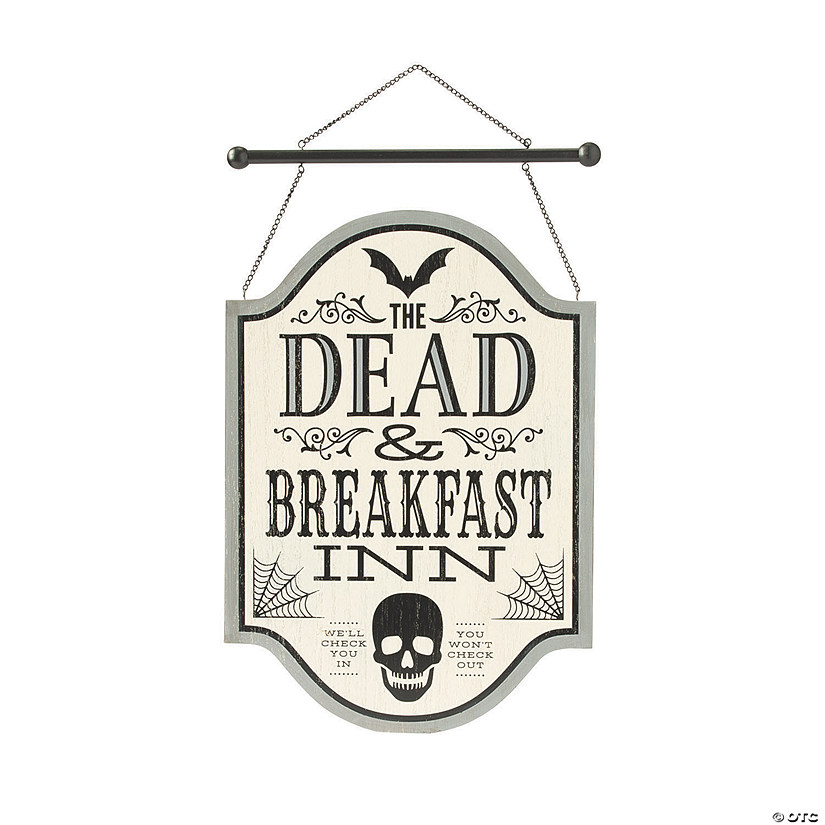 Gothic Dead & Breakfast Sign Halloween Decoration Image
