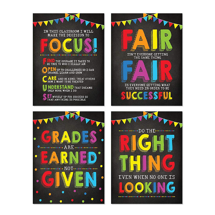 Grades Are Earned 8.5x11in 4-Pack Image