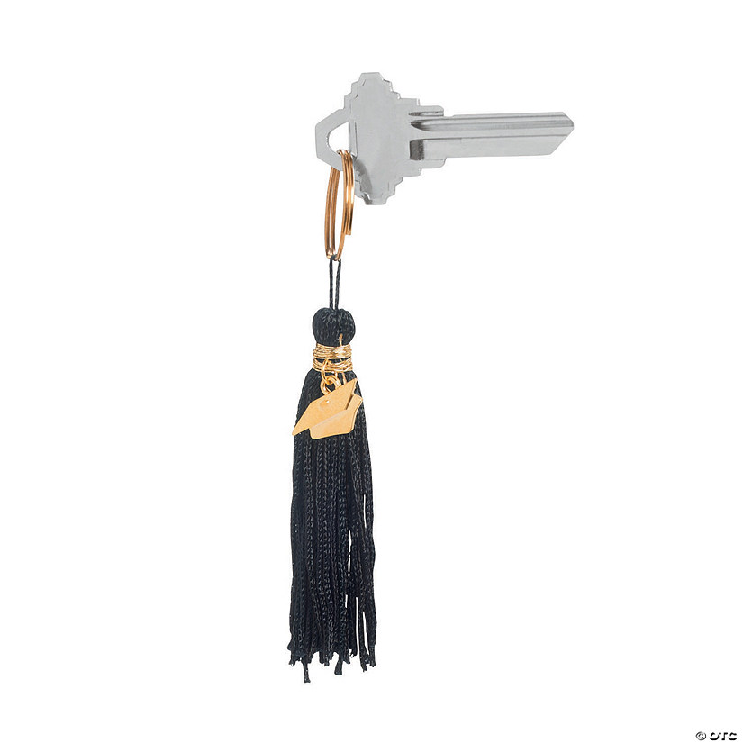 Graduation Black Tassel Keychains - 12 Pc. Image