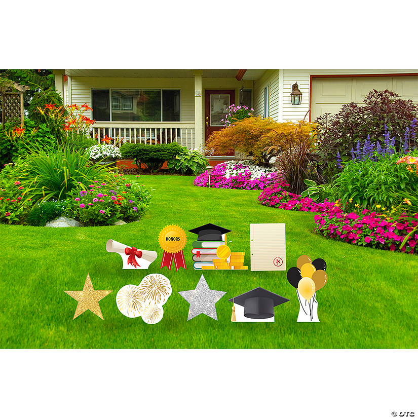 Graduation Icons Yard Sign Kit Image