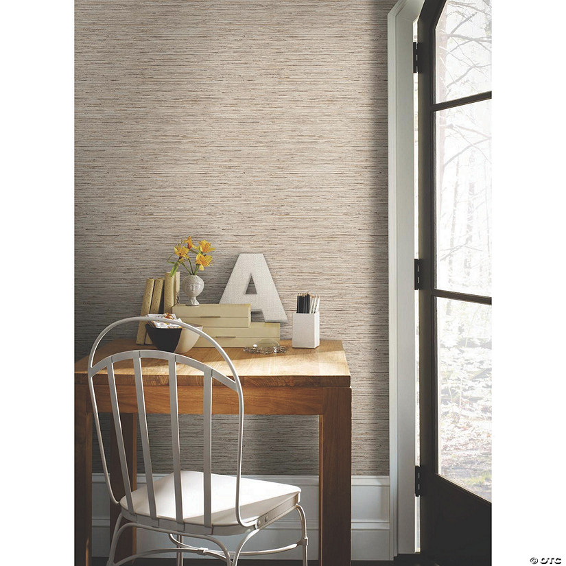 Grasscloth Peel & Stick Wallpaper | Oriental Trading