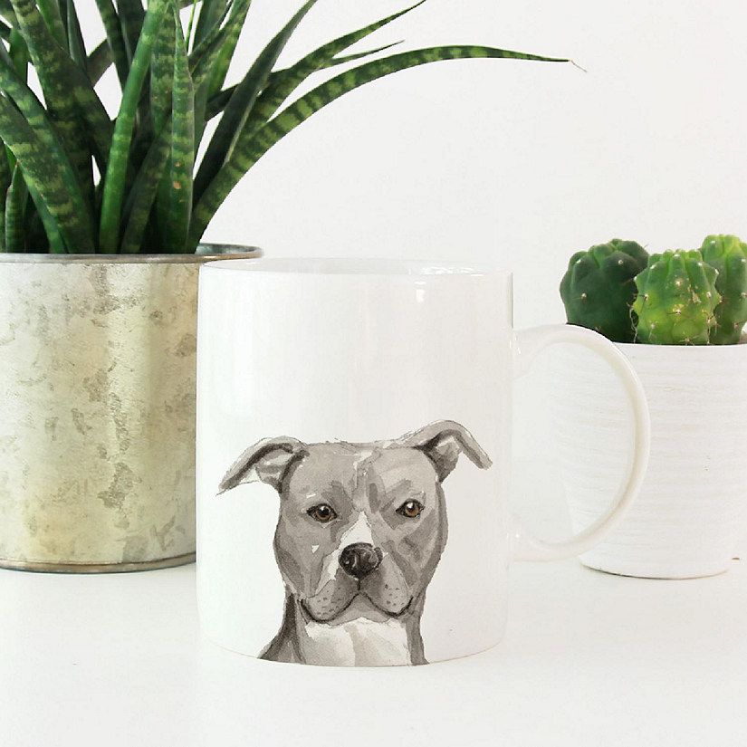 Gray AmStaff Up Close Ceramic Mug Image