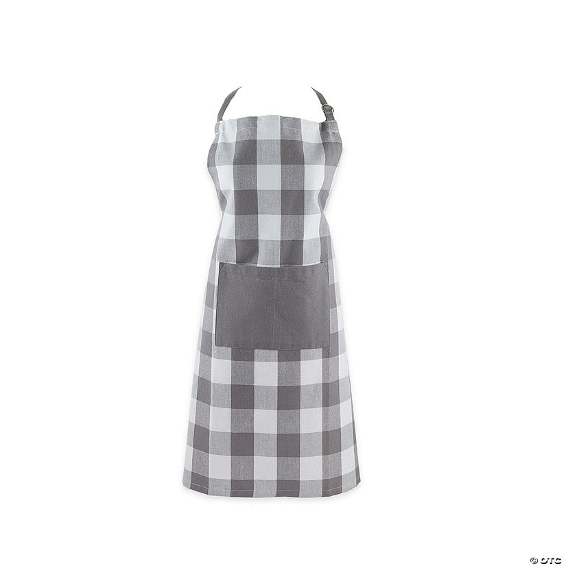 Gray &amp; White Buffalo Check Chef Apron Image