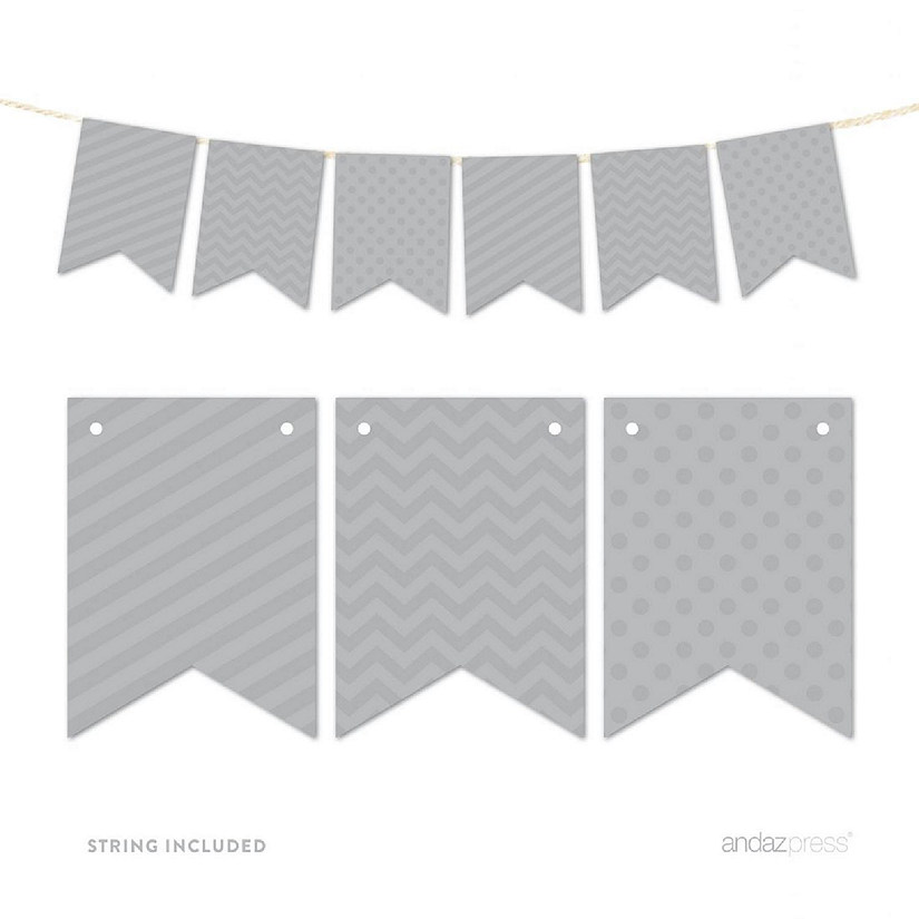 Gray Bunting Banner - 4 x 5.5 Inch Image