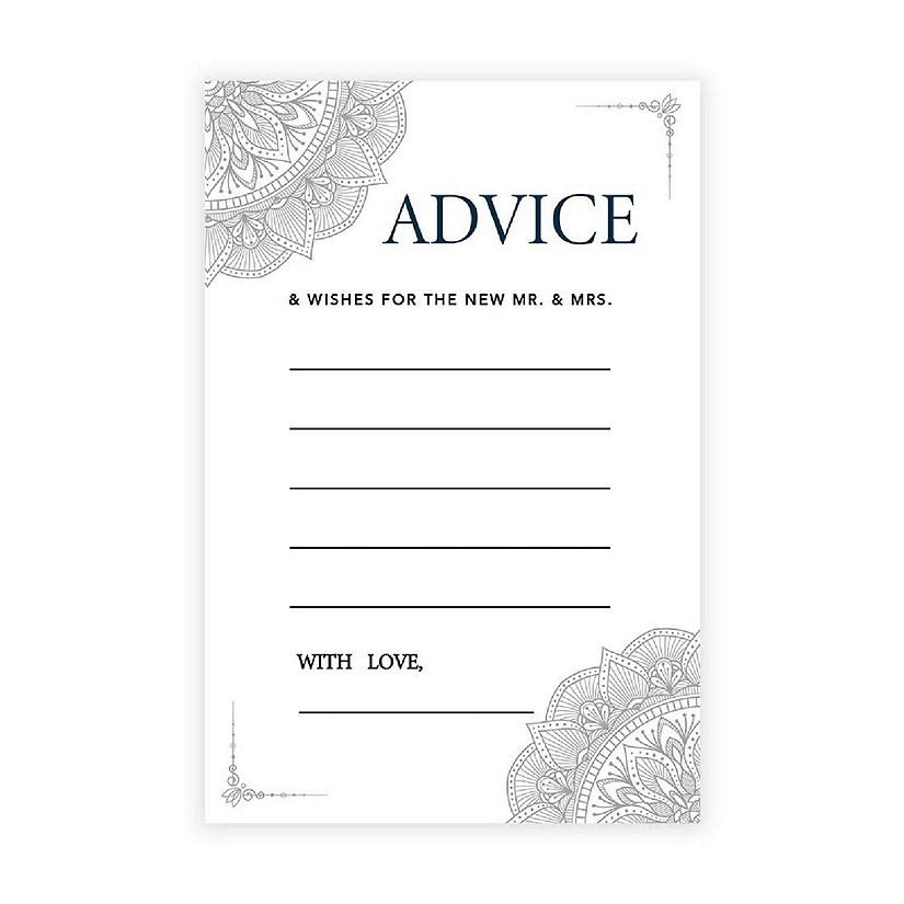 Gray Ornate Advice 4x6IN 56PC Image
