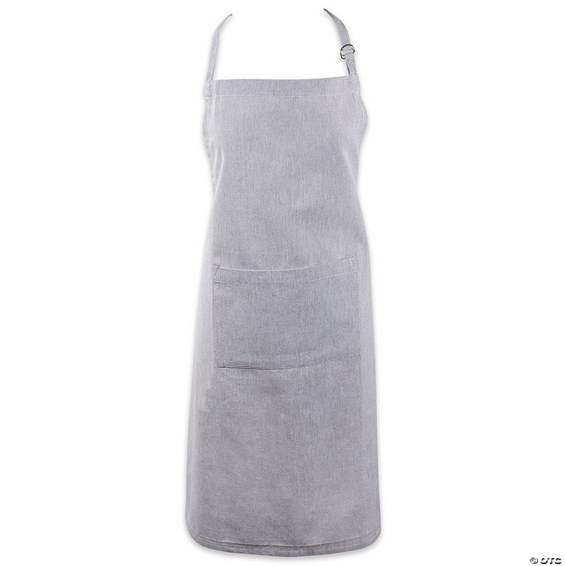 Gray Solid Chambray Chef Apron | Oriental Trading
