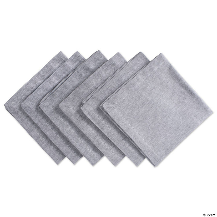 Gray Solid Chambray Napkin (Set Of 6) Image