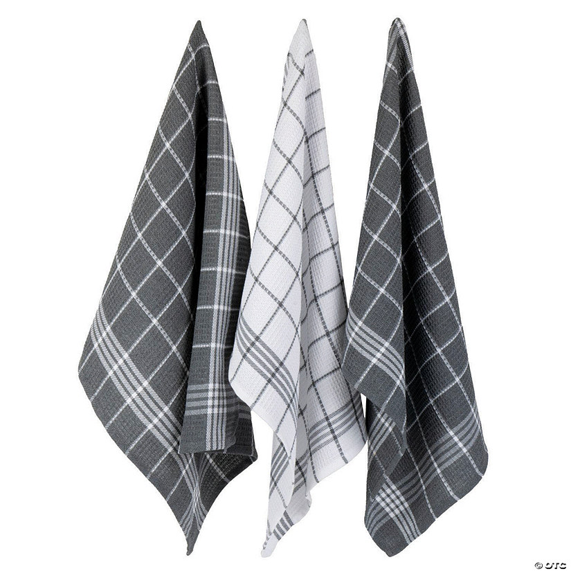 Gray Waffle Weave Dishtowel & Dishcloth (Set Of 8) Image
