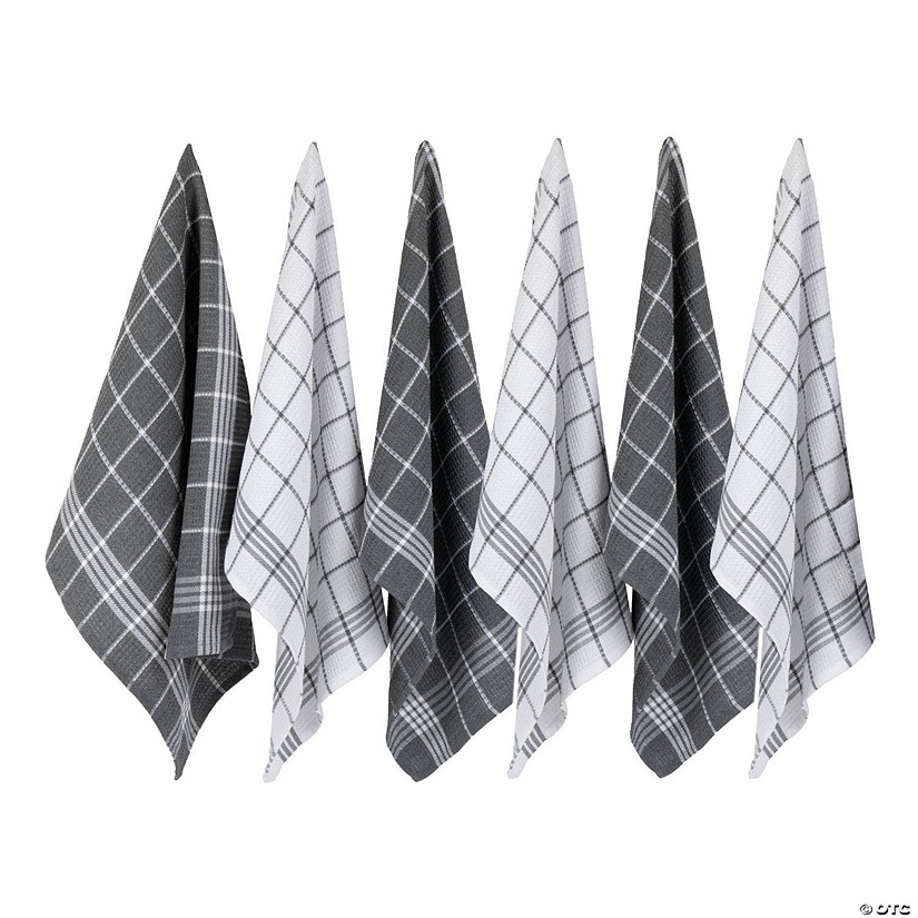 Gray Waffle Weave Dishtowel (Set Of 6) Image