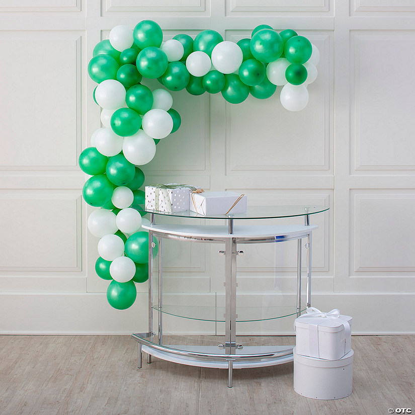 Green & White 25 Ft. Balloon Garland Kit with Air Pump - 291 Pc. Image