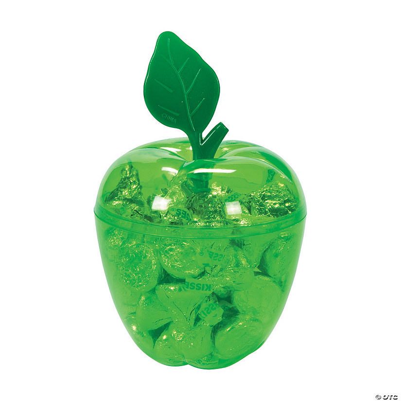 Green Apple BPA-Free Plastic Favor Containers - 12 Pc. Image