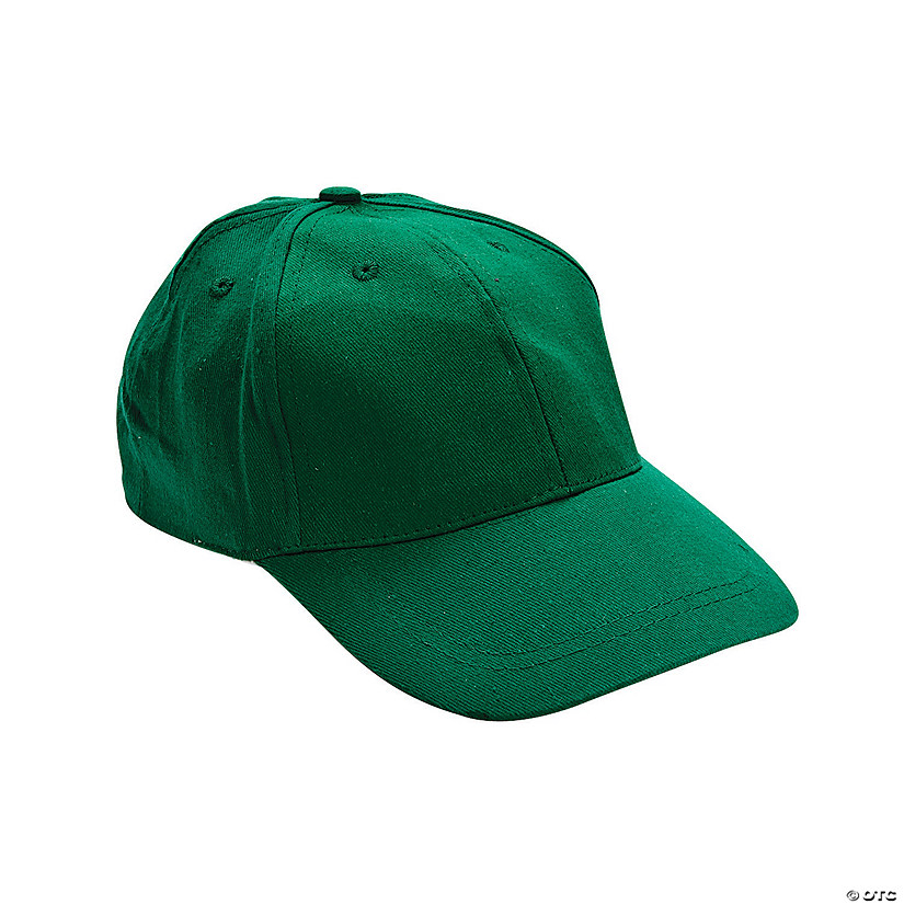 Green Baseball Caps - 12 Pc. Image