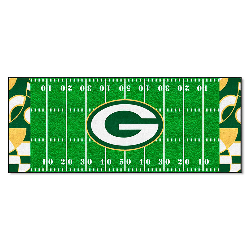 Green Bay Packers Football Field Runner Mat - 30in. x 72in. XFIT Design