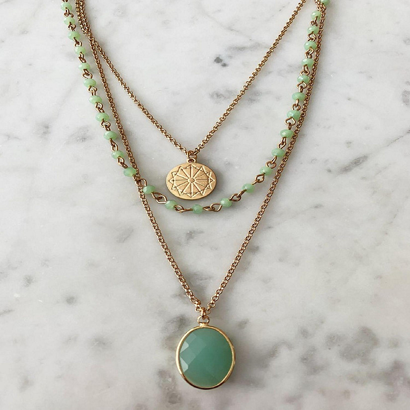 Original Design Green Sterling Silver Chalcedony Calabash Pendant Necklace