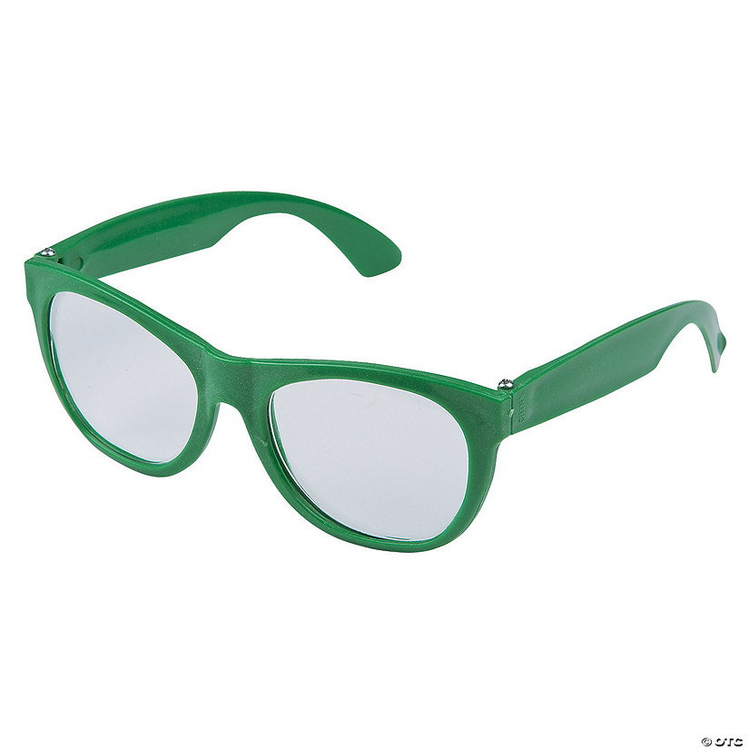 Green Clear Lens Glasses - 12 Pc. Image