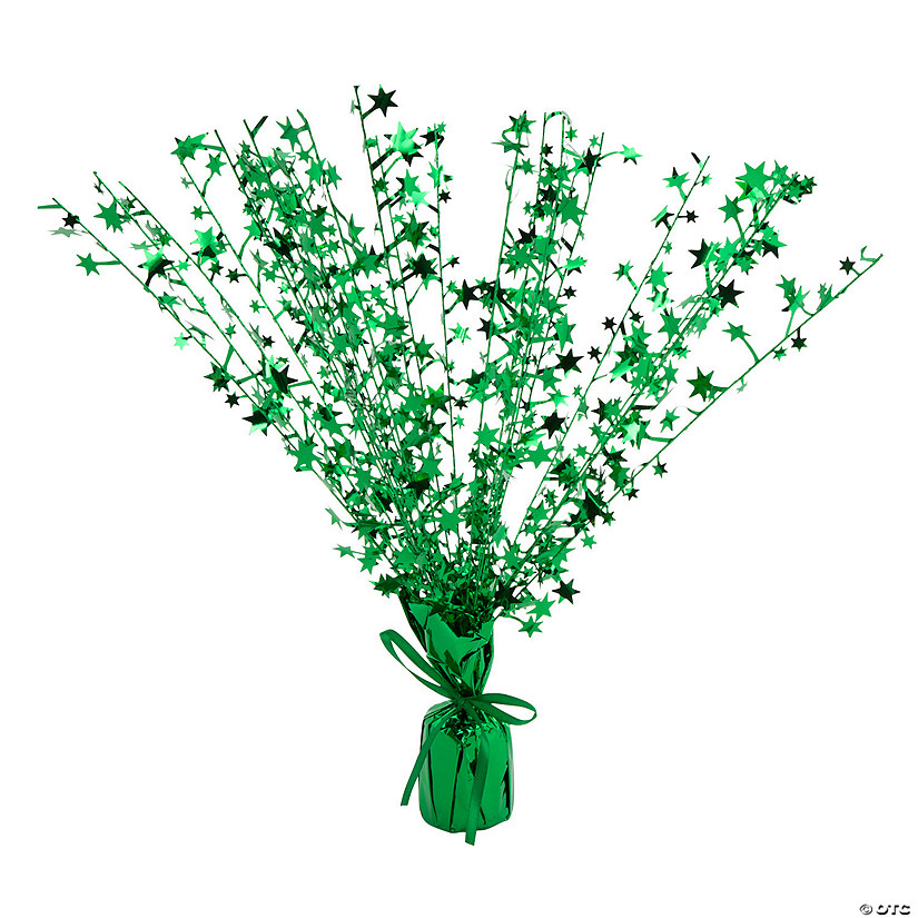 Green Foil Spray Centerpiece Image