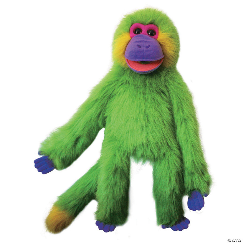 Green Funky Monkey Plush Puppet Image