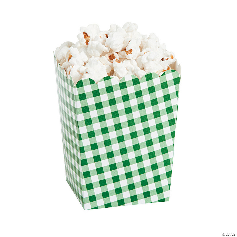 Green Gingham Popcorn Boxes Discontinued