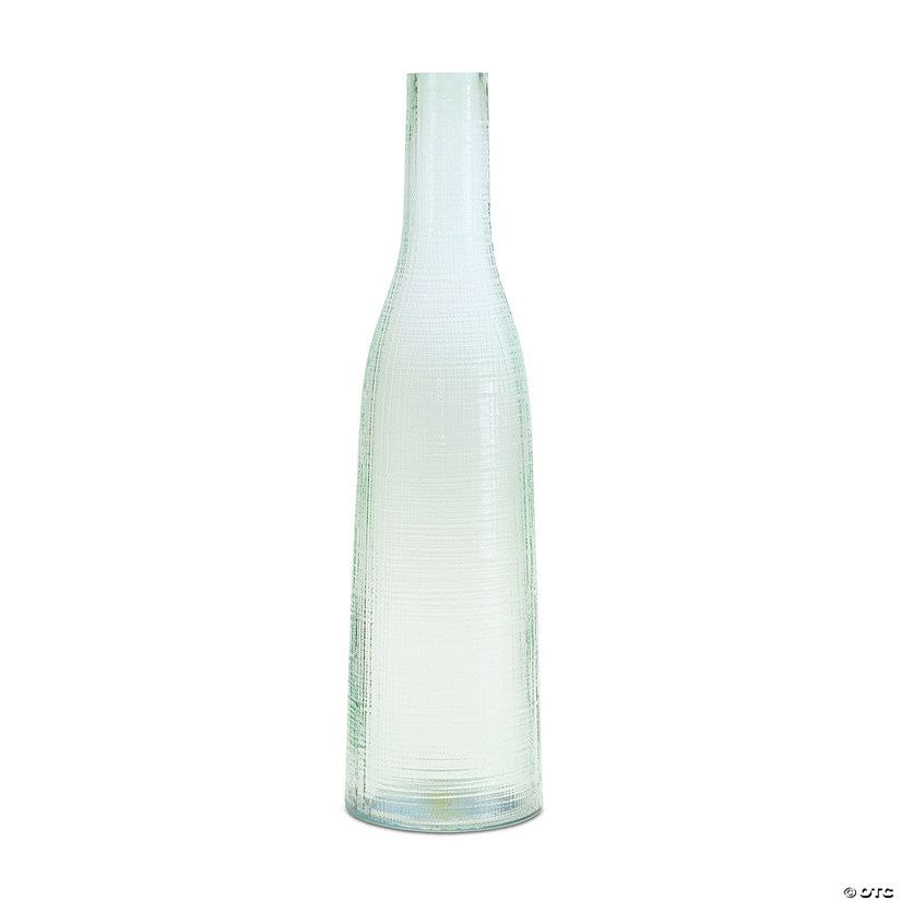 Green Glass Bottle Vase (Set Of 4) 4.75"D X 16.75"H Glass Image