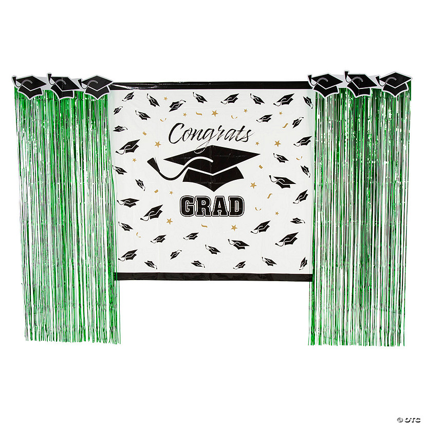 Green Grad Backdrop Decorating Kit - 5 Pc. Image