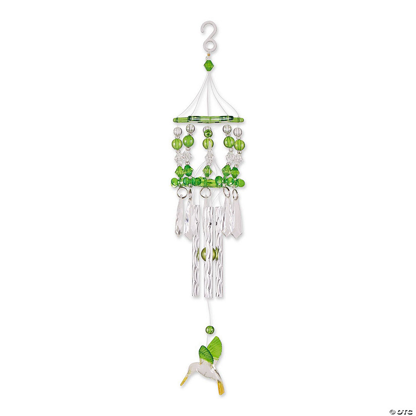 Green Hummingbird Chimes 2.5X2.5X13" Image