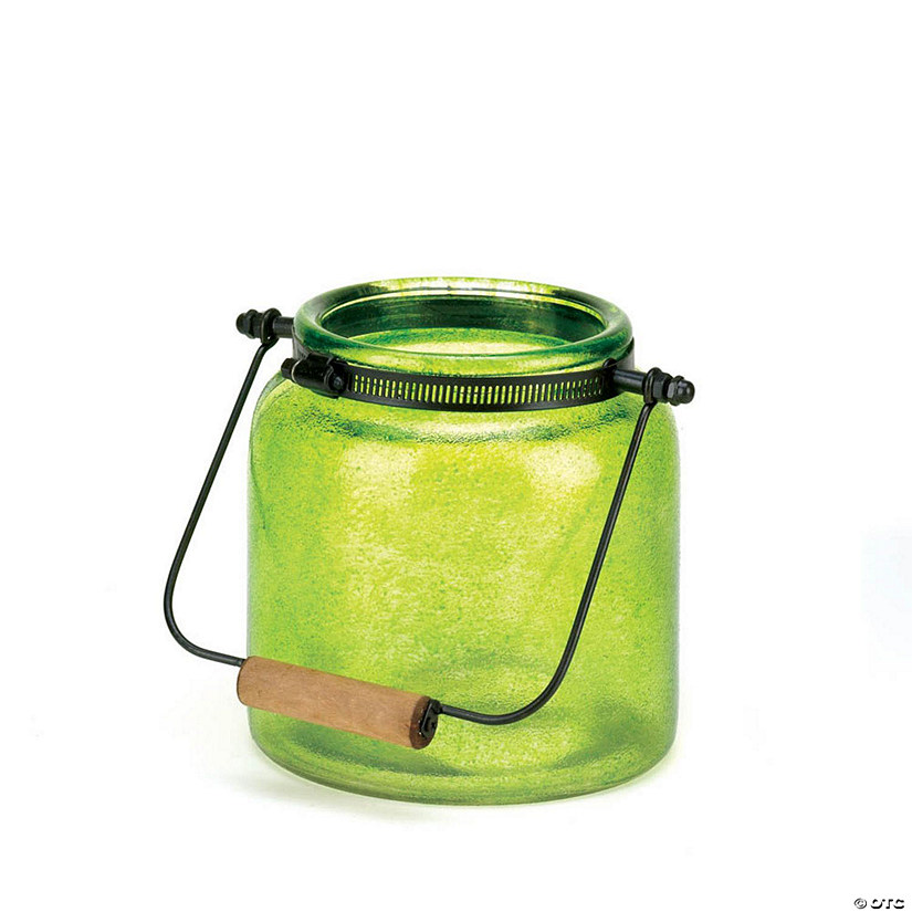 Green Jar Candle Lantern 7.75&amp;#8221; Image