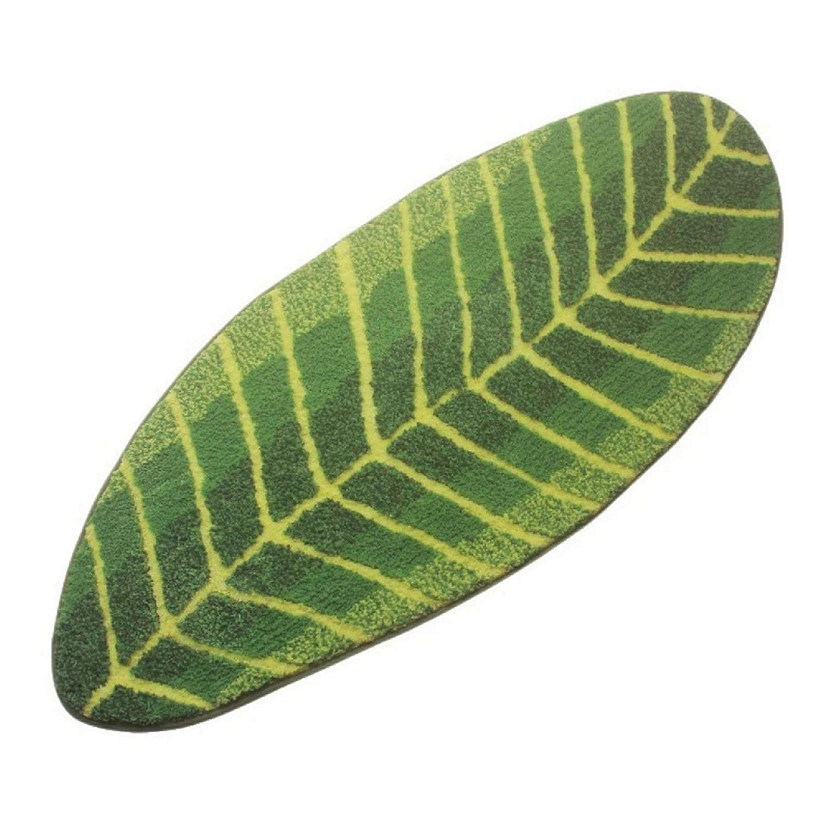 Green Leaf Bath Rug Image