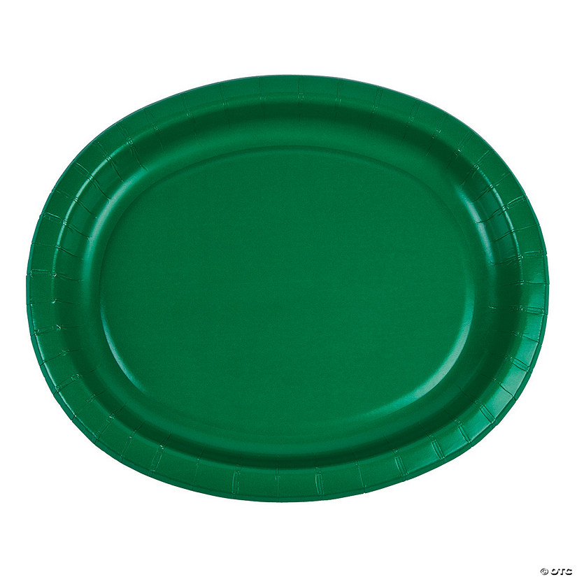 Green Oval Paper Dinner Plates Oriental Trading