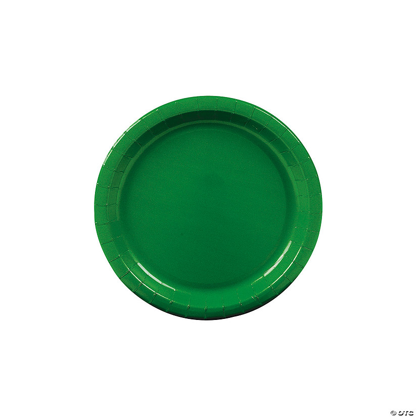 Green Paper Dessert Plates - 24 Ct. Image