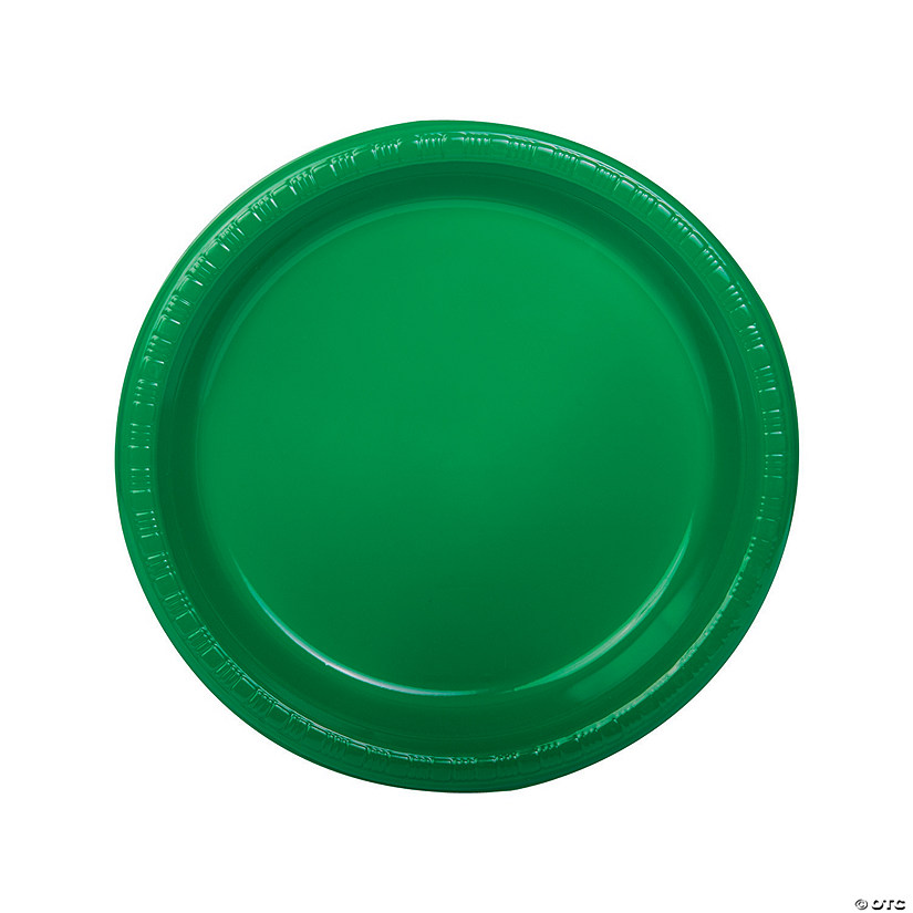 Green Plastic Dinner Plates - 20 Ct. Image