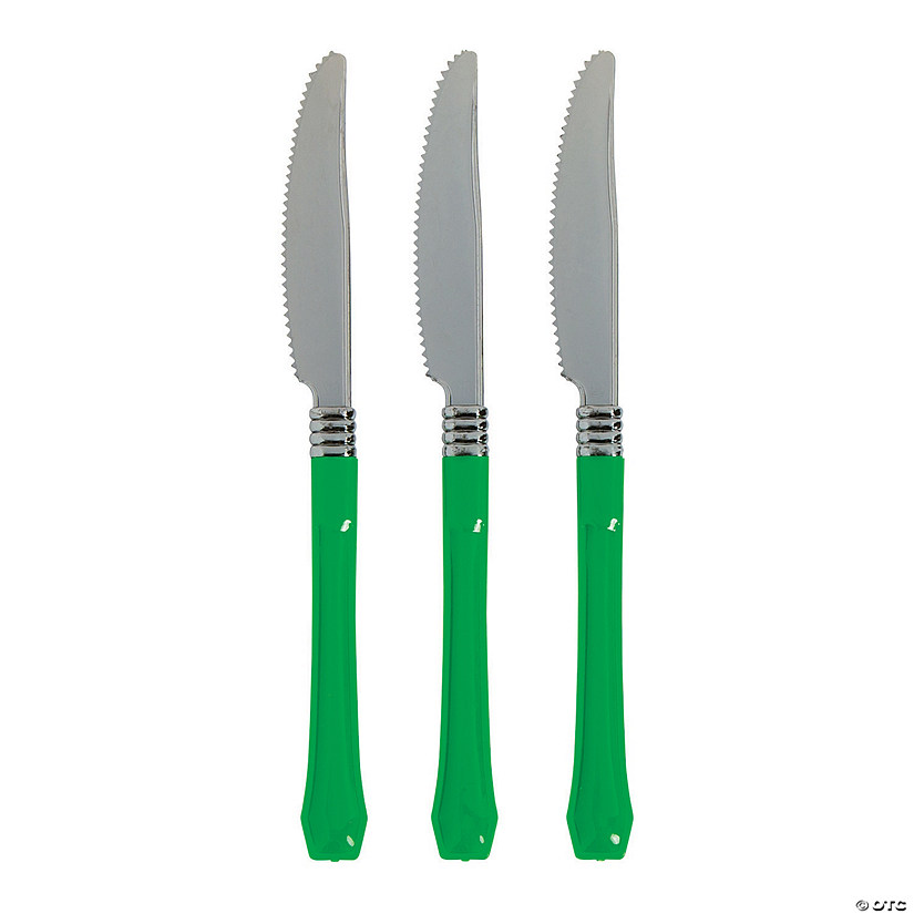 Green Premium Plastic Knives Oriental Trading